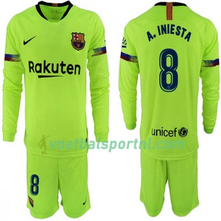 FC Barcelona A. Iniesta 8 Kind Uit Tenue 2018-19 L/S